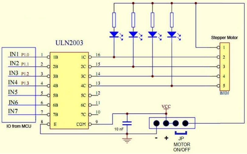 Βηματικός κινητήρας 28BYJ-48